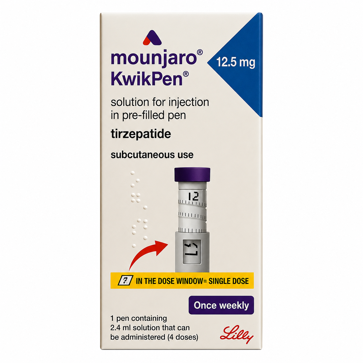 Mounjaro | 2.5 mg, 5 mg, 7.5 mg, 10 mg, 12.5 mg, 15 mg - препарат для контролю маси тіла та лікуванння діабету 2 типу