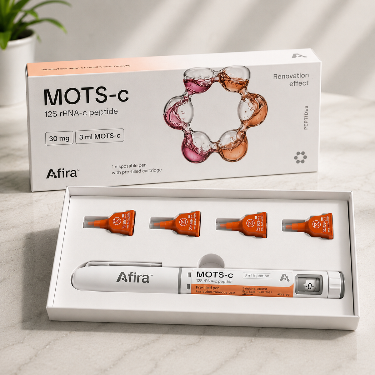 MOTS-C ручка 10mg/3ml Afira - сучасний пептид для метаболізму та контролю енергії.